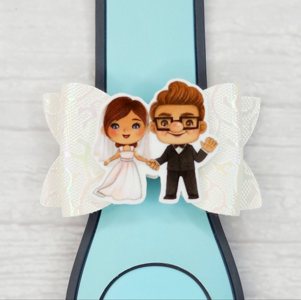 Carl & Ellie Wedding Day Magic Band Bow